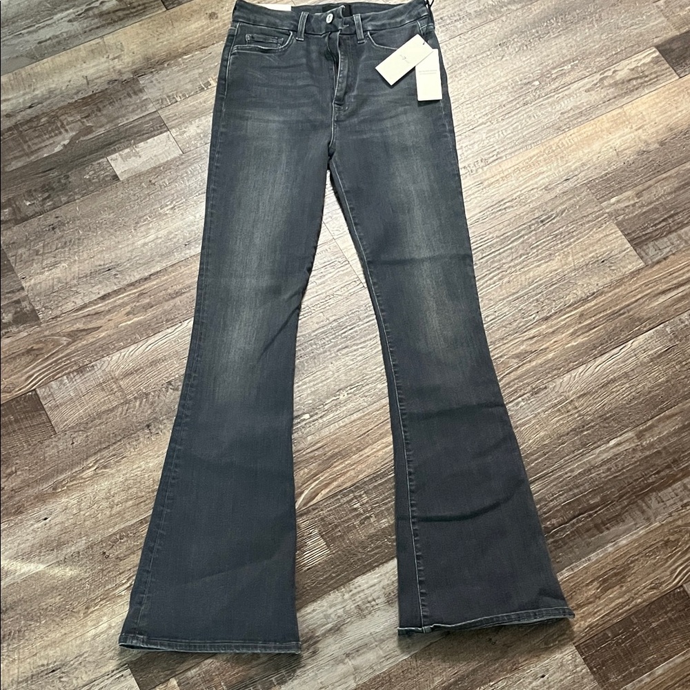 7 For All Mankind Women's Flare Jeans in Charcoal